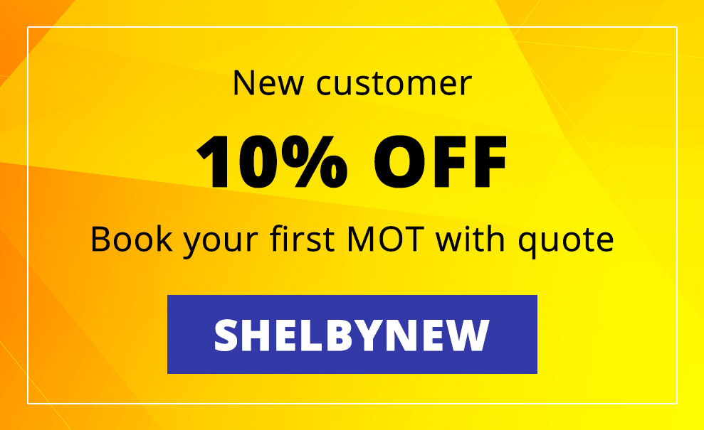 10% off your first MOT at Shelby